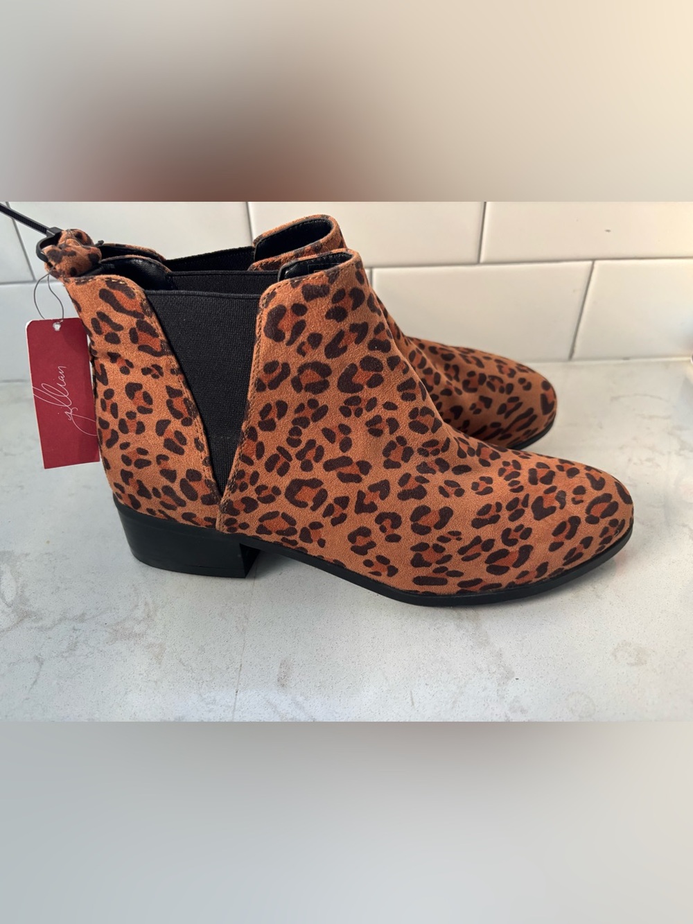 Joe Fresh - Leopard Print Chelsea Ankle Boots - Women 6